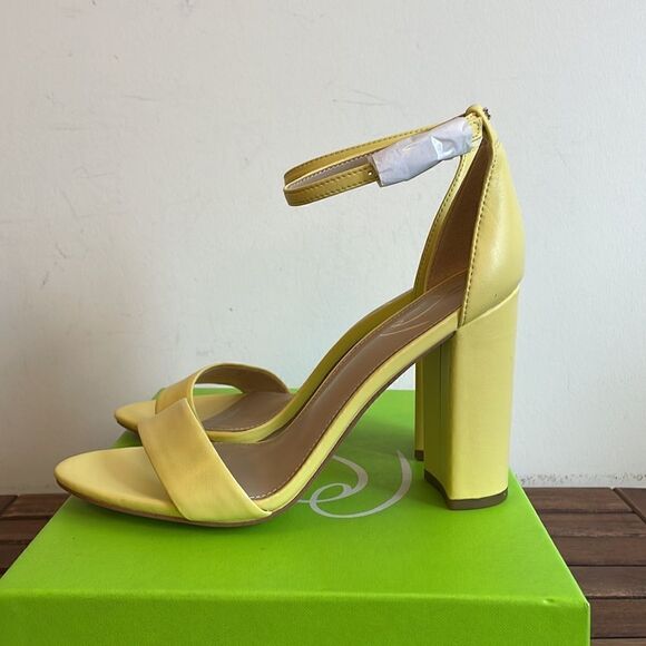 Sam Edelman Yaro Ankle Strap Sandal Butter Yellow Size 9 - Picture 4 of 9